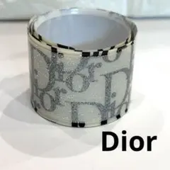 クリスチャン　ディオール　アクリルハートバングル クリスチャンディオールChristian Dior ロゴラインストーン
