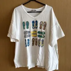 vintage VネックTシャツ