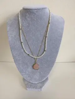 Satya サティア 二連 ネックレス ローズクオーツ 美品 yoga