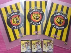 阪神タイガース クリアファイル✕３、アイドルマスターコラボカード 3枚、