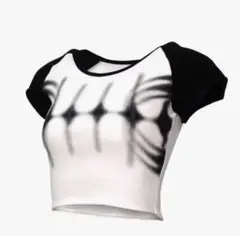 blur symbol t-shirt cropped theredthread