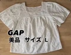 GAP レース ホワイト トップス L