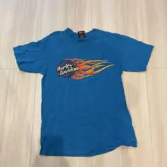 Harley Davidson Tシャツ 青色 古着