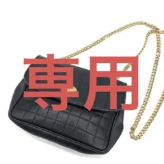 セリーヌ チェーン レザー バッグ ポシェット 金 黒 トリオンフ 金具