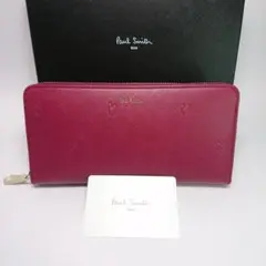 新品 ポールスミス 長財布 ラウンドファスナー スミシーハート
