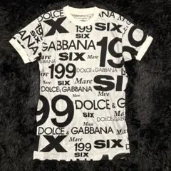 ドルガバ　総柄Tシャツ XL 白　黒