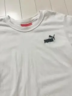 PUMA ホワイト ロゴ入りTシャツ 150