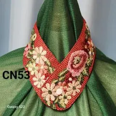 No.CN53 ネッククーラーカバー　M寸　エンヂにPink花 日除け