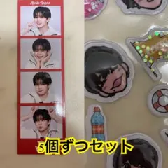 なにわ男子 長尾謙杜くん フォトカードセット ぷっくりシール 5個セット