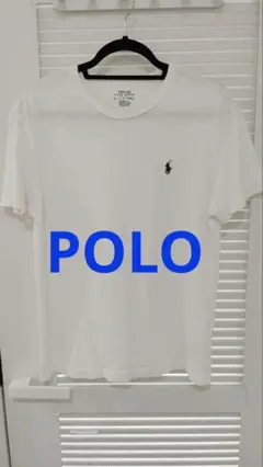 POLO ラルフローレン　ホワイト　厚手　半袖　tシャツ　ポニーロゴ刺繍