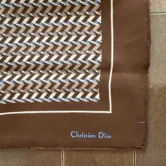 クリスチャンディオール　ポケットチーフ　Christian Dior ブラウン系