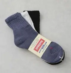 Healthknit ヘルスニット 3P シンカー無地ソックス カラーアソート