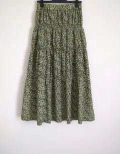 新品　チャオパニック　花柄アソートシャーリングスカート　イエロー