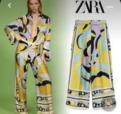 ZARA パジャマスタイル ワイドパンツ XS