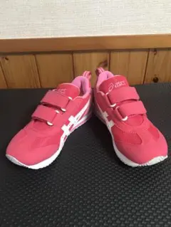ASICS ピンク スニーカー ベルクロ19.0cm
