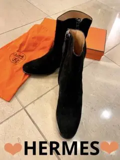 値下げ★HERMES★エルメス★エブリン★スウェードBLACK★ショートブーツ
