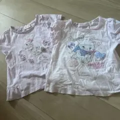 ✳️最終お値下げ✳️ウサギと猫の刺繍Tシャツ 2枚セット　110cm