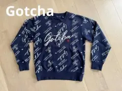 Gotcha ネイビー トレーナー 140 ロゴ刺繍 ロゴプリント