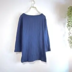 【az22】ベルメゾン　レディース　Tシャツ　Lサイズ　紺色　シンプル