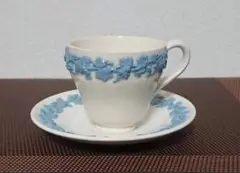 【希少】ウェッジウッド・クイーンズウェア ラベンダーオンクリーム C&S