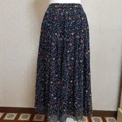 宇宙柄 ネイビー フレアパンツ