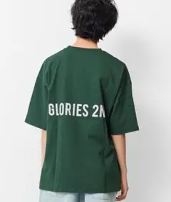 【新品】 GLORIESバックプリントTシャツ160グリーン