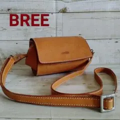 【BREE】 ブリー ショルダー バッグ ヌメ革　筒型