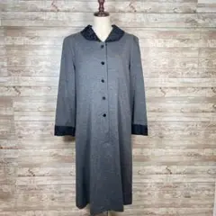 LADYMODE フォーマルドレス ロングワンピース 花柄 レース襟元 M