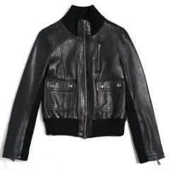 ラムレザー 羊革 ライダース レザージャケット ブラック 黒 ICB 高級