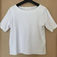 ドゥクラッセ ホワイト コットン100% Tシャツ Mサイズ