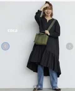 coca ティアードワンピース