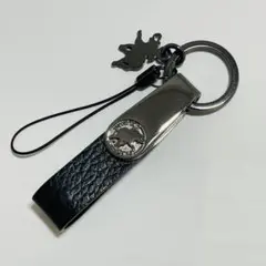 新品未使用【HUNTING WORLDハンティングワールド】キーリング 黒レザー