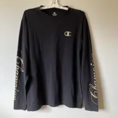 Champion チャンピオン、ブラック 長袖カットソーメンズ
