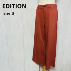 エディションEDITION 　ガウチョパンツ【36】ゆったり　ブラウン　a589