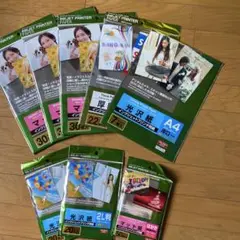 DAISO品　インクジェットプリンター用紙 5種類8袋