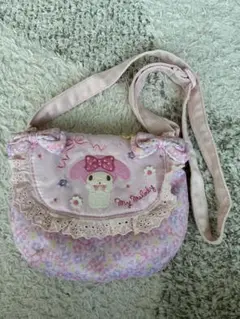 マイメロ　ピンクの刺繍ポシェット