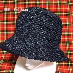 エコアンダリヤのハット　ブラック