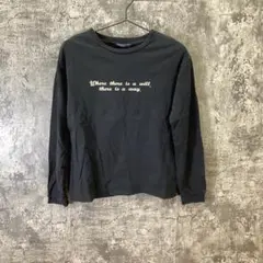 ✨ライトオン✨ メンズ 長袖カットソー バックプリント ロンＴ ブラック (M)