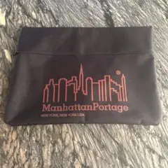 Manhattan Portage 黒ポーチ 都市シルエット