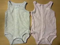 ベビー肌着タンクトップ 70cm ピンク・ブルー 2枚セット