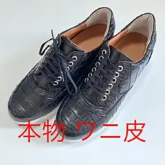 本物 ワニ皮 アリゲーター スニーカー クロコダイル