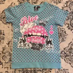 BLOC 水玉ドットドクロバンビリップ模様 Tシャツ 7号130120