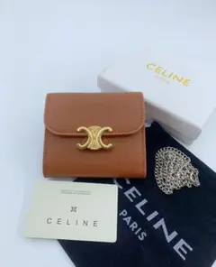 CELINE ブラウン三つ折り財布