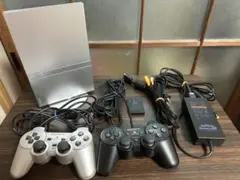 プレイステーション2 本体 シルバー コントローラー2個付き