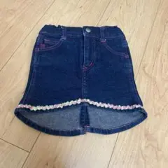 【美品】Roni 濃紺 デニムスカート フリル付き