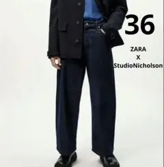 【ZARA】STUDIO NICHOLSON バルーン ワイドレッグ バギー Studio Nicholson + Zara] First-team outfit guaranteed [ZARA