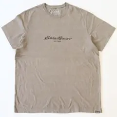 EDDIE BAUER ブランドロゴプリント半袖Tシャツ メンズL