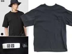 美品　ユニクロ U ブラック Tシャツ XL クルーネックセーター半袖
