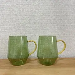 マグカップ グラス ガラス 電子レンジ対応 2個セット
