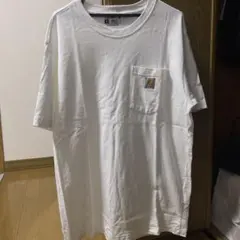 Carharttホワイト Tシャツ 胸ポケット付き